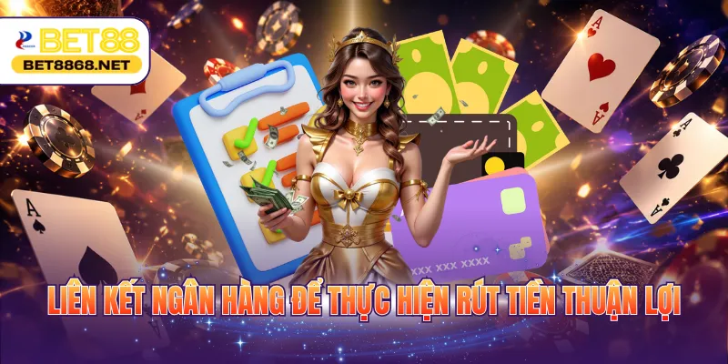 Liên kết ngân hàng để thực hiện rút tiền thuận lợi