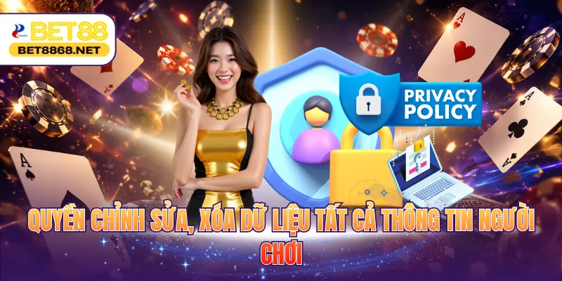 Quyền chỉnh sửa, xóa dữ liệu tất cả thông tin người chơi