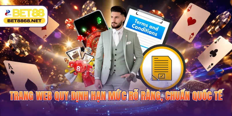 Trang web quy định hạn mức rõ ràng, chuẩn quốc tế